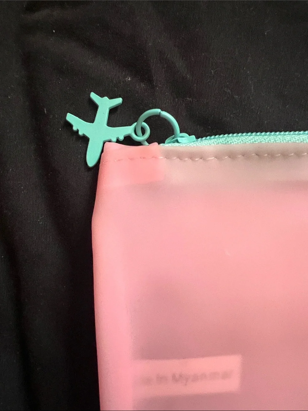 ipsy Pink Cosmetic Pouch with Yellow & Teal Accent
